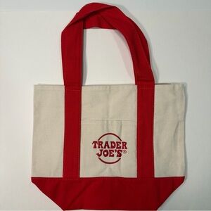 Trader Joe’s - Red and Cream mini Tote Bag